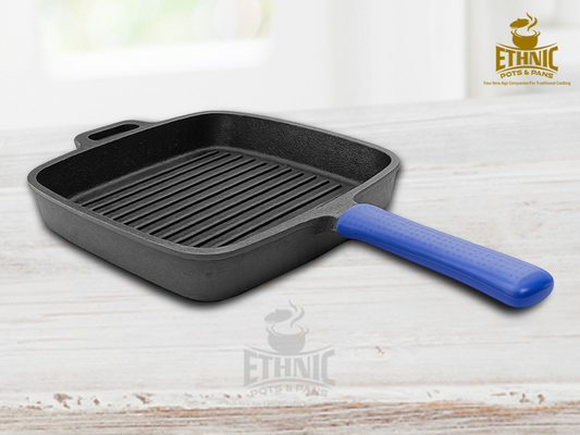 Long handle grill pan