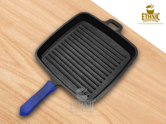 Long handle grill pan