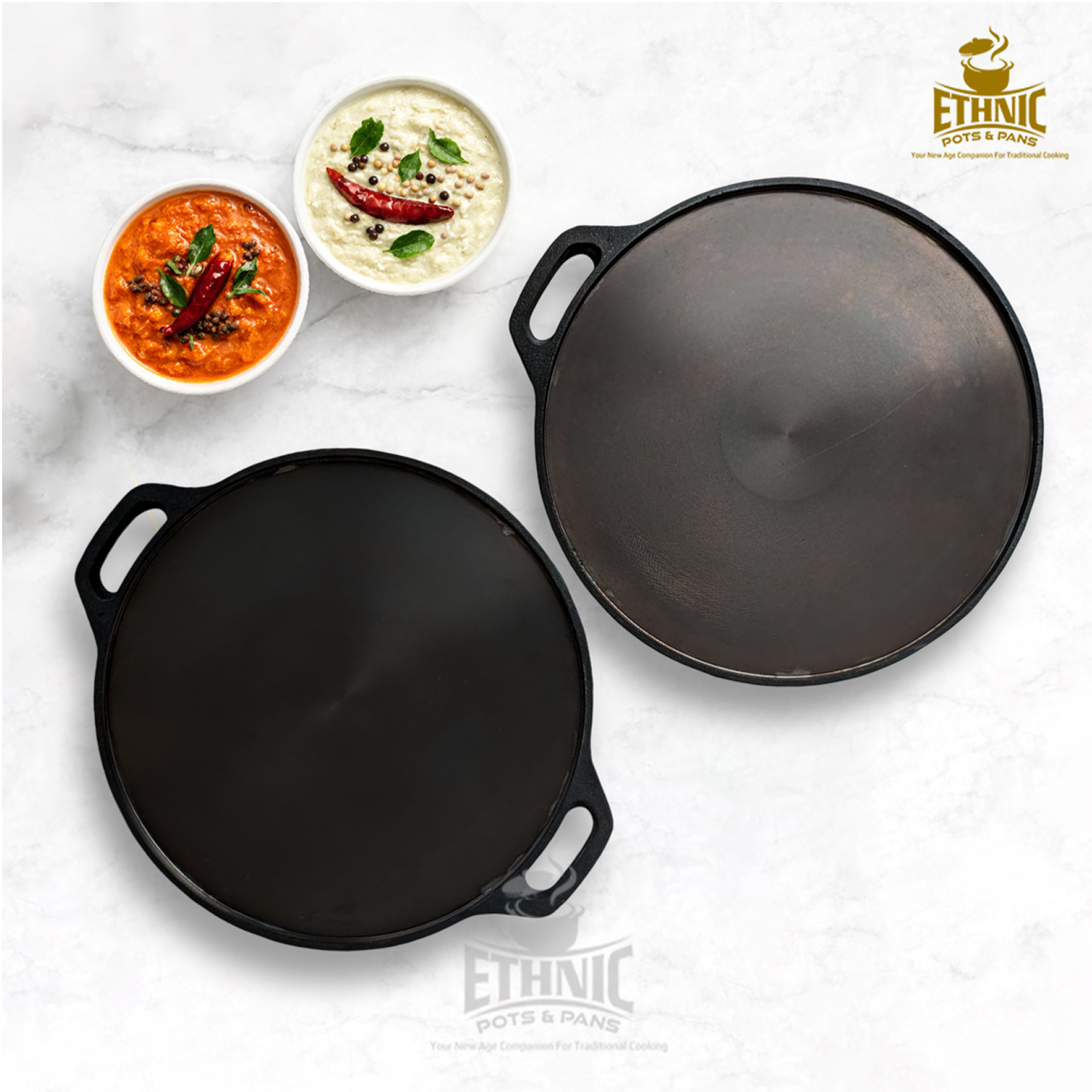 Load video: Pre seasoned cast iron benefits and type, Demo in Dubai. Ethnic pots and pan.